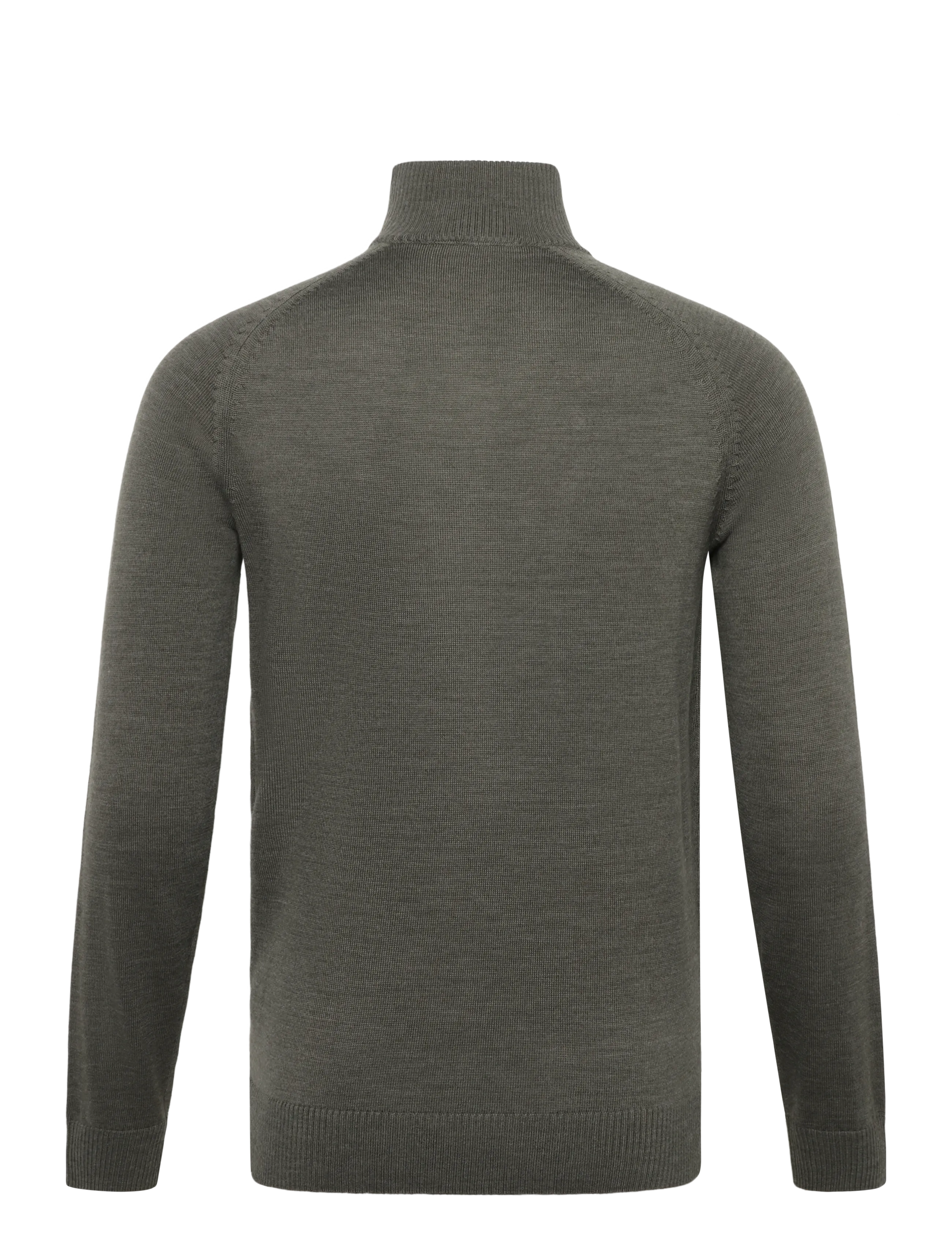 Bruun & Stengade - BS Pelle Regular Fit Knitwear - half zip jumpers - olive - 1