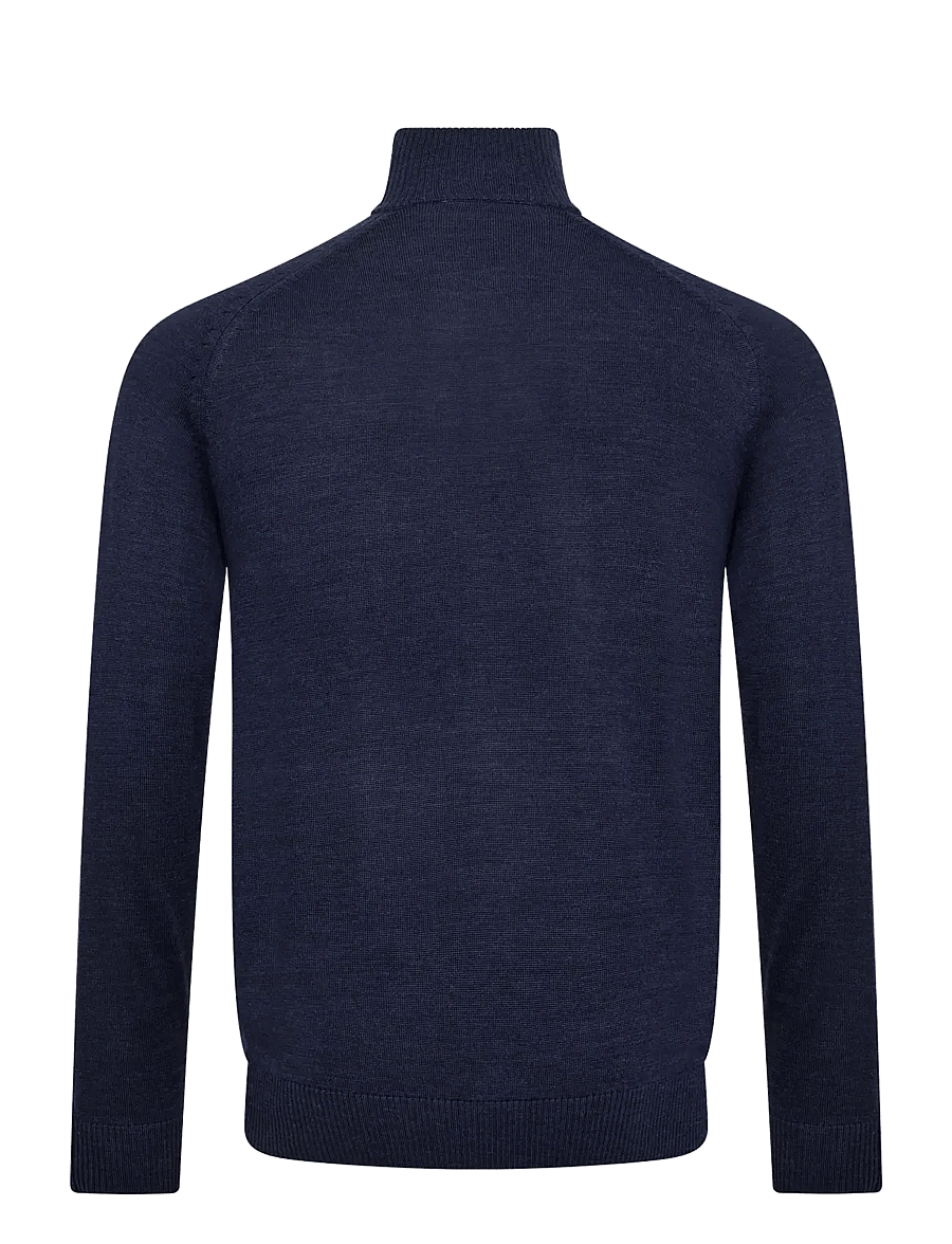 Bruun & Stengade - BS Pelle Regular Fit Knitwear - pullover mit halbem reißverschluss - thunder - 1