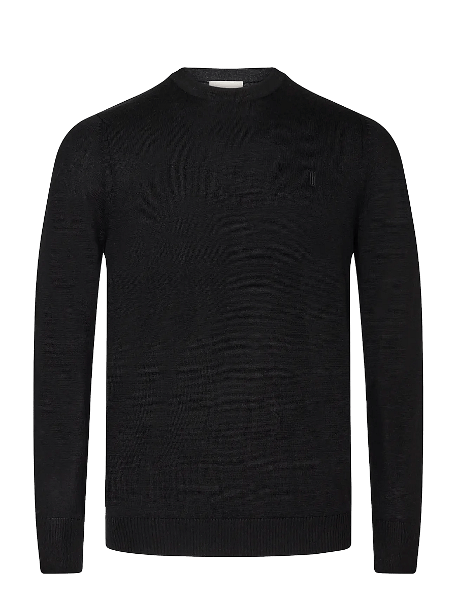 Bruun & Stengade - BS Jupiter Regular Fit Knitwear - rundhalsad - black - 0