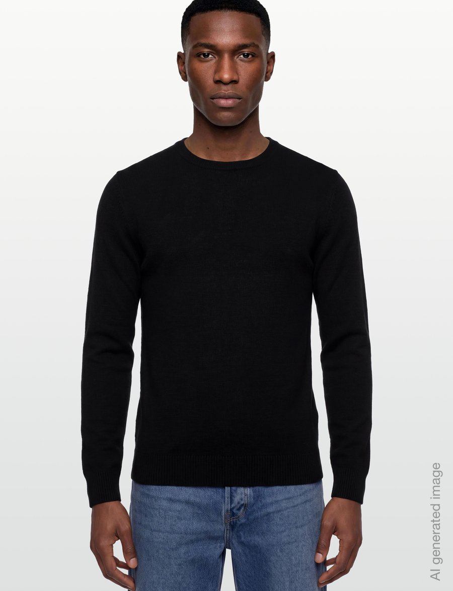 Bruun & Stengade - BS Jupiter Regular Fit Knitwear - rund hals - black - 3