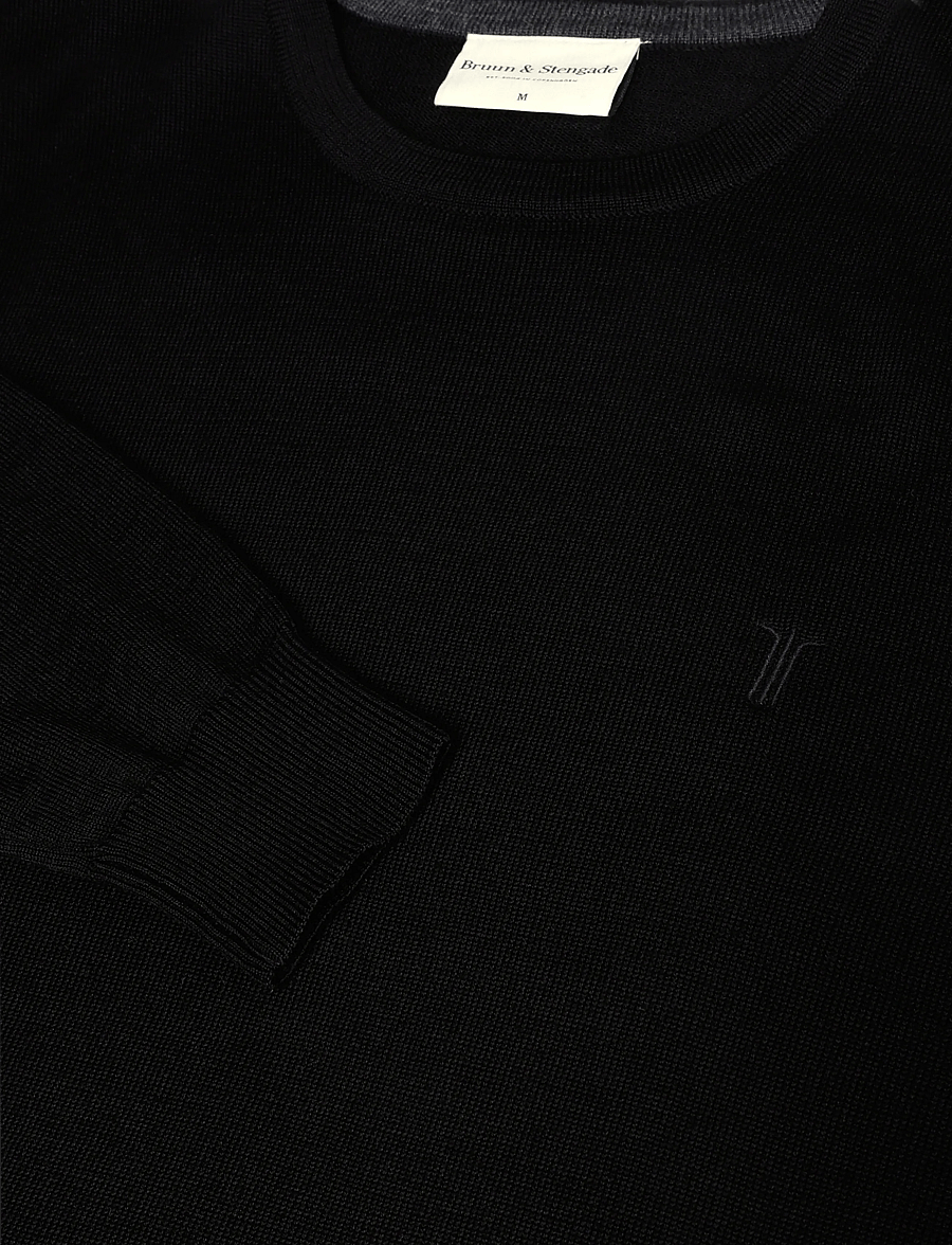 Bruun & Stengade - BS Jupiter Regular Fit Knitwear - round necks - black - 2