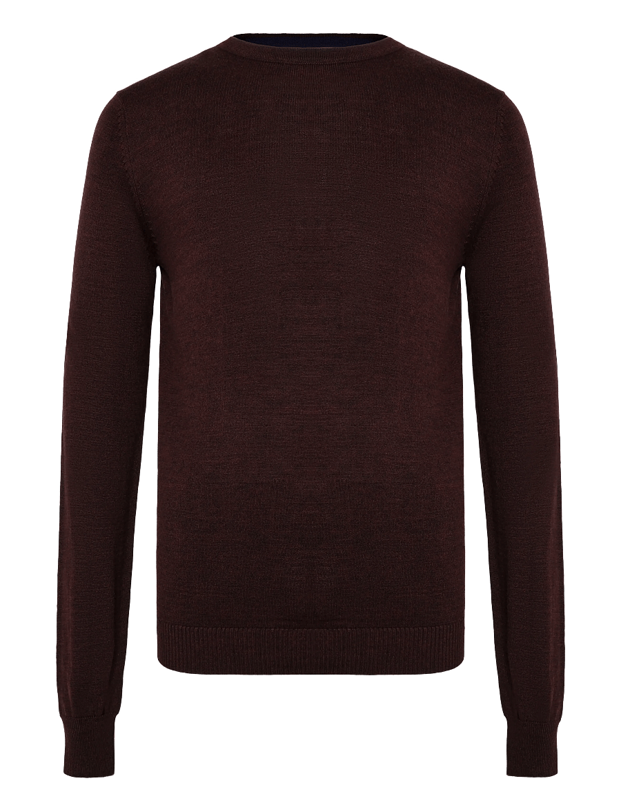 Bruun & Stengade - BS Jupiter Regular Fit Knitwear - rundhals - bordeaux - 0