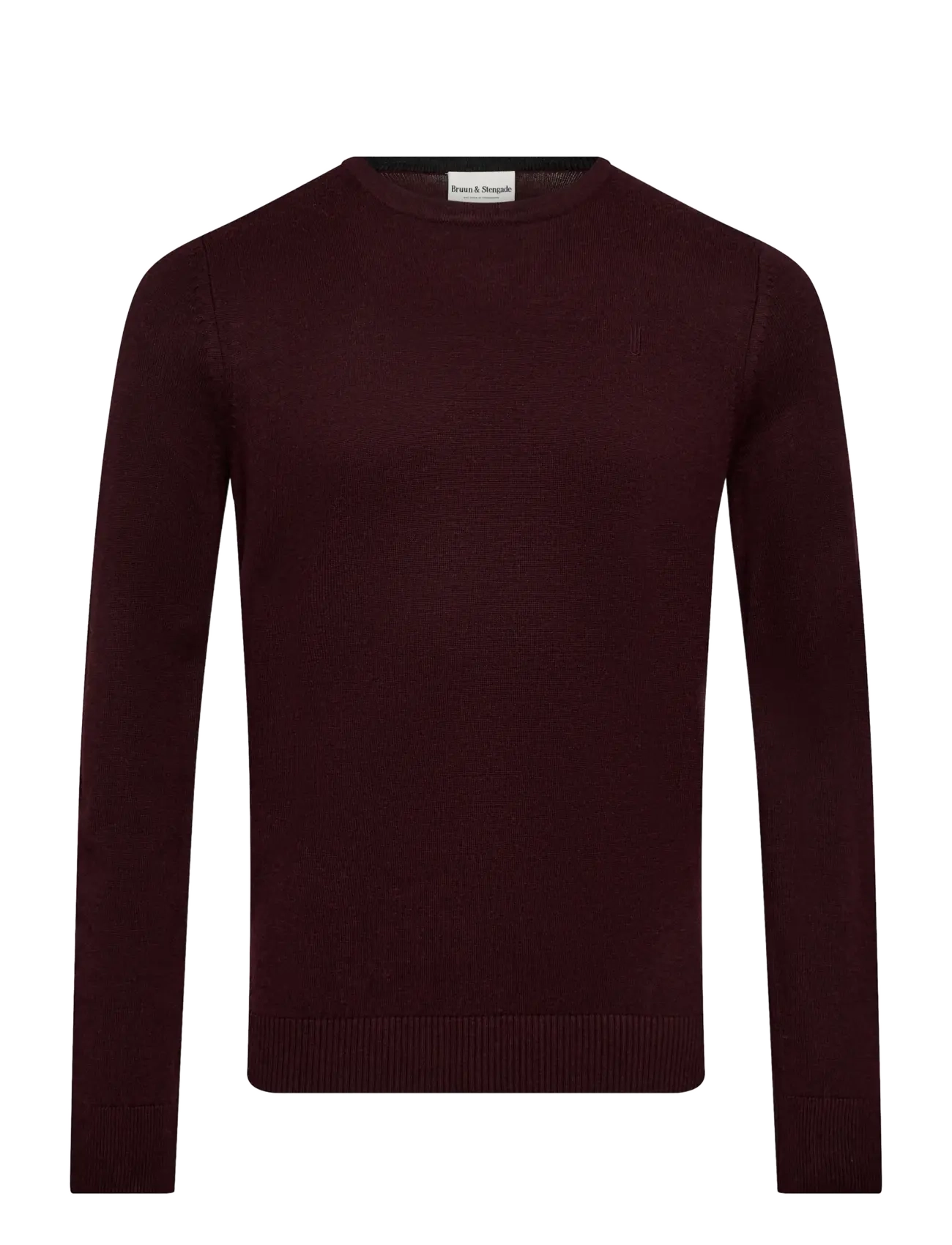 Bruun & Stengade BS Jupiter Regular Fit Knitwear - Rundhals - BORDEAUX / burgundy