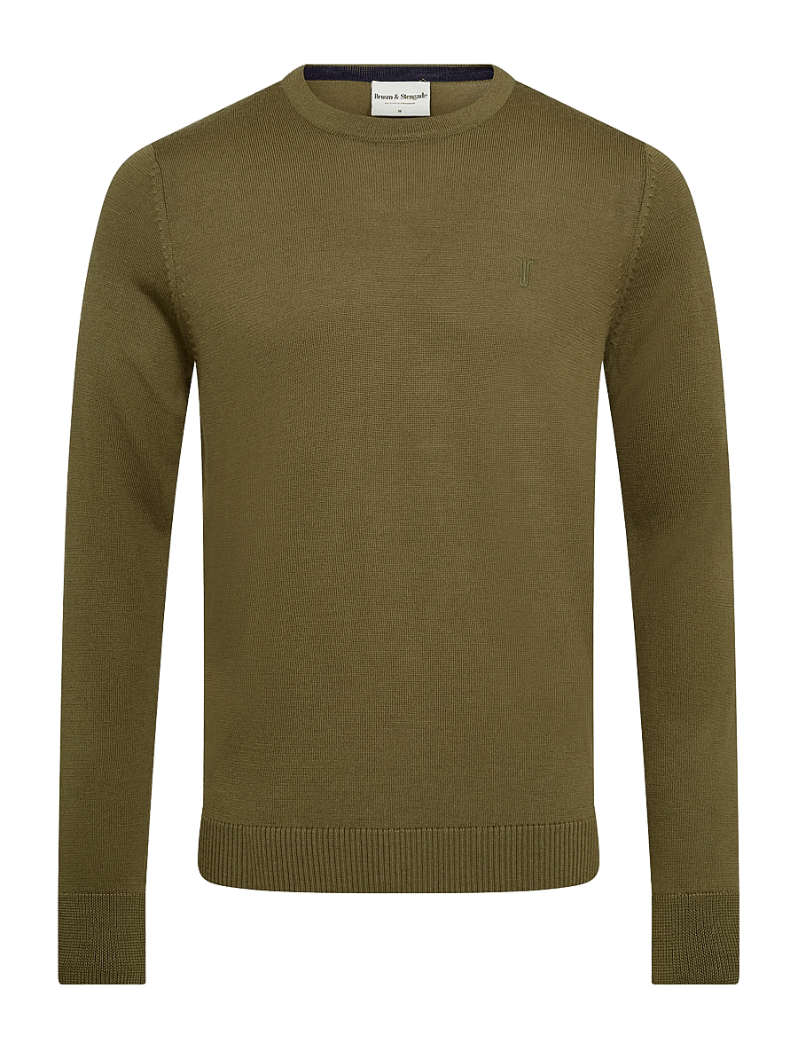 Bruun & Stengade - BS Jupiter Regular Fit Knitwear - rundhalsad - bright green - 0