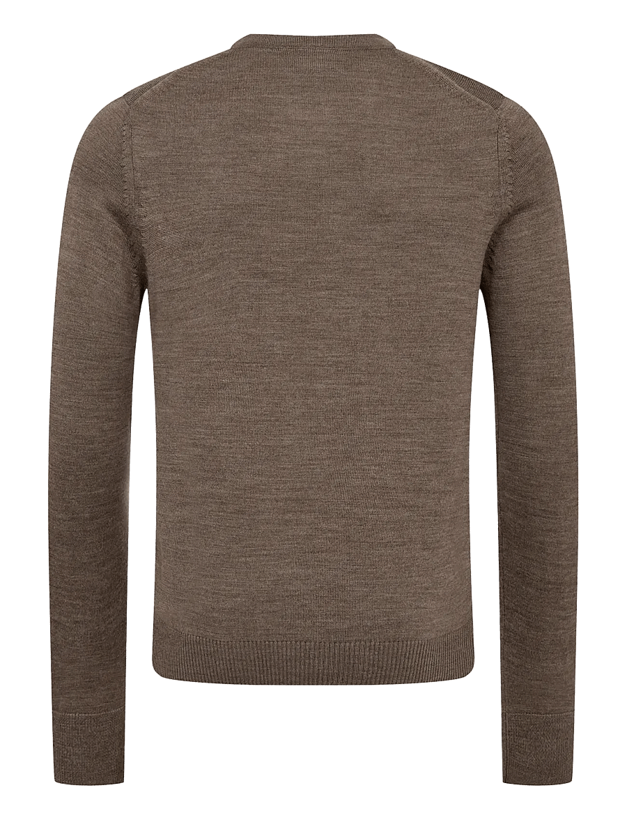 Bruun & Stengade - BS Jupiter Regular Fit Knitwear - rundhalsad - brown - 1