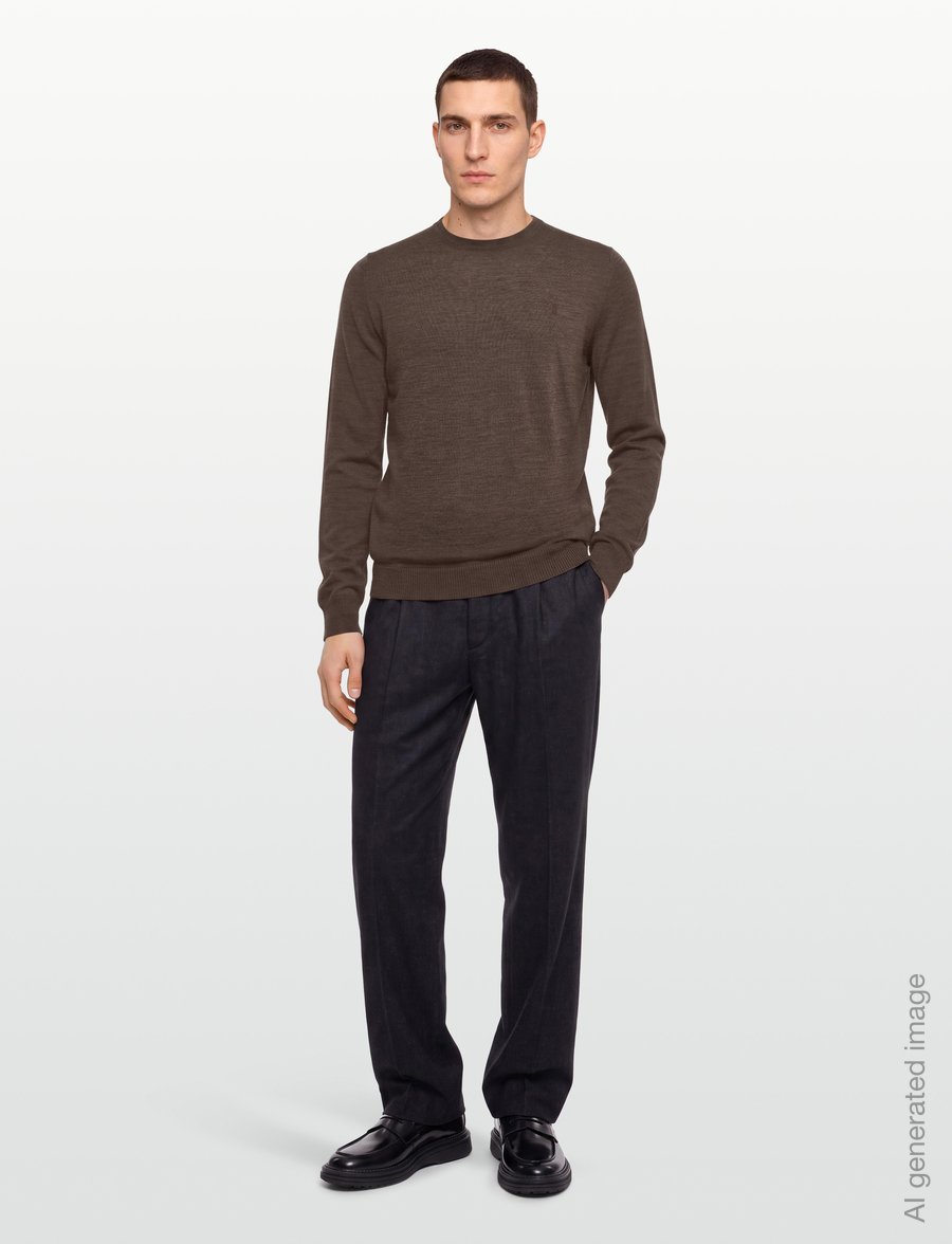 Bruun & Stengade - BS Jupiter Regular Fit Knitwear - rundhals - brown - 0