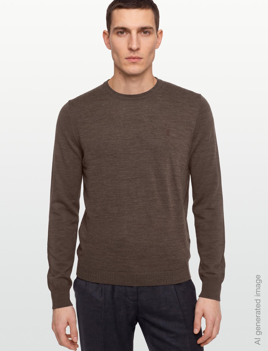 Bruun & Stengade - BS Jupiter Regular Fit Knitwear - rundhals - brown - 3