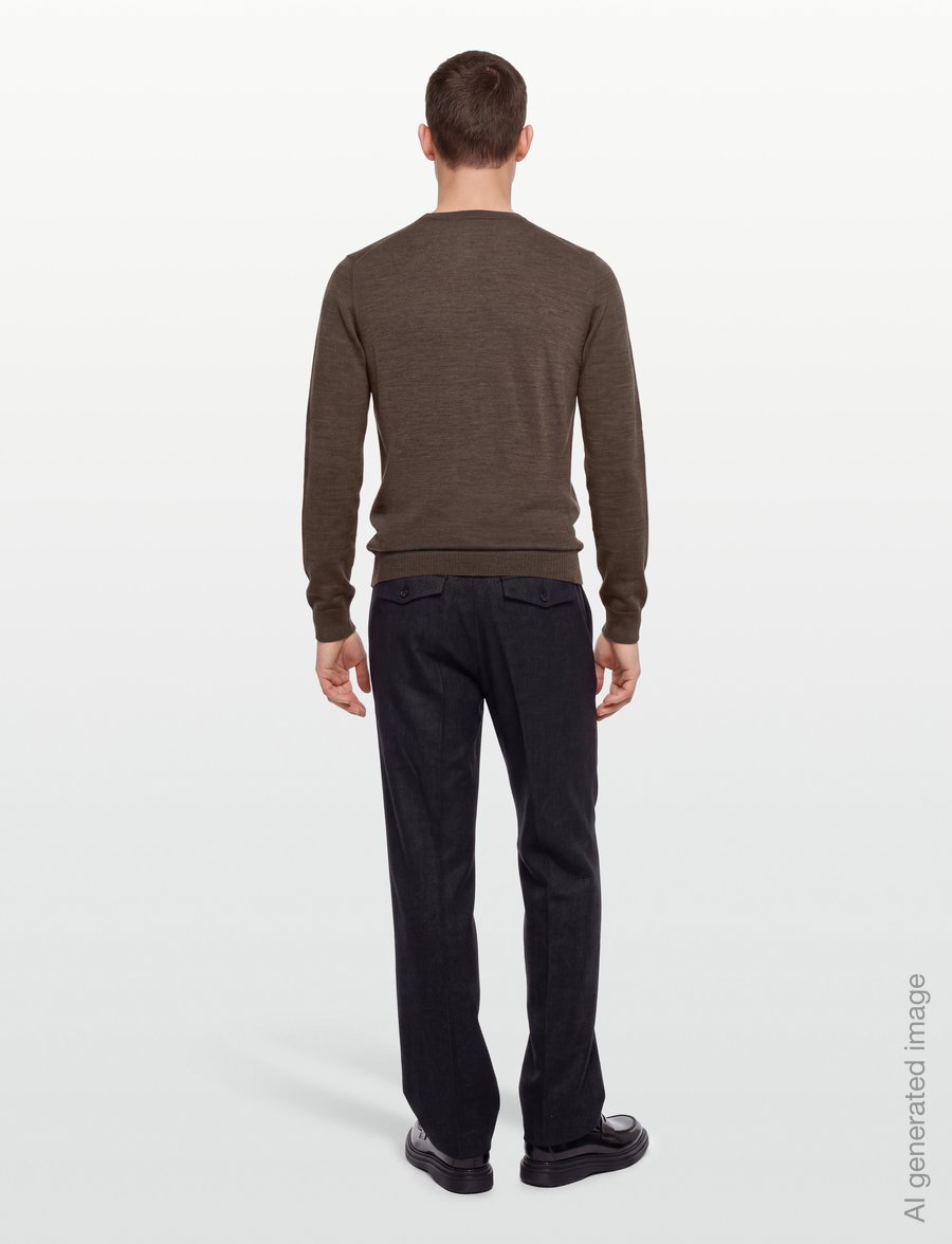 Bruun & Stengade - BS Jupiter Regular Fit Knitwear - rundhals - brown - 4
