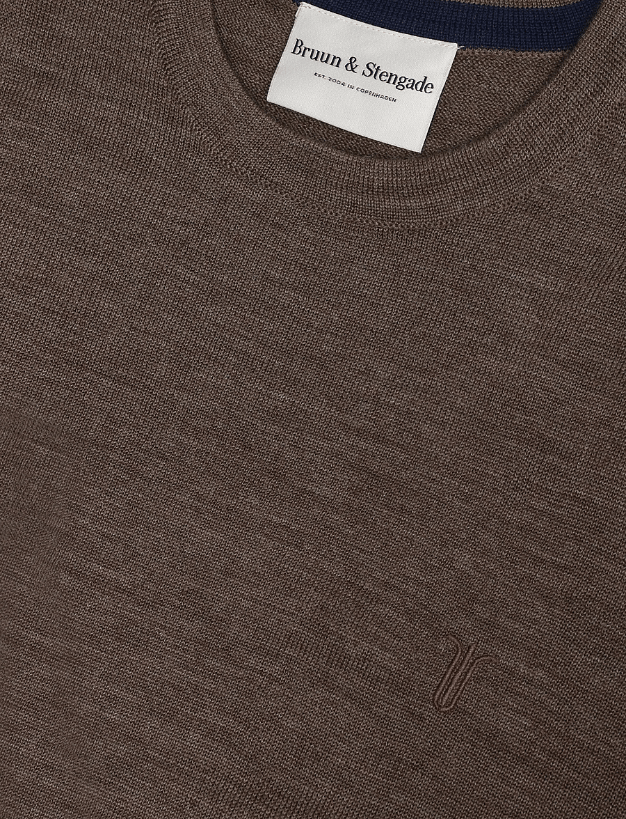 Bruun & Stengade - BS Jupiter Regular Fit Knitwear - rundhals - brown - 2