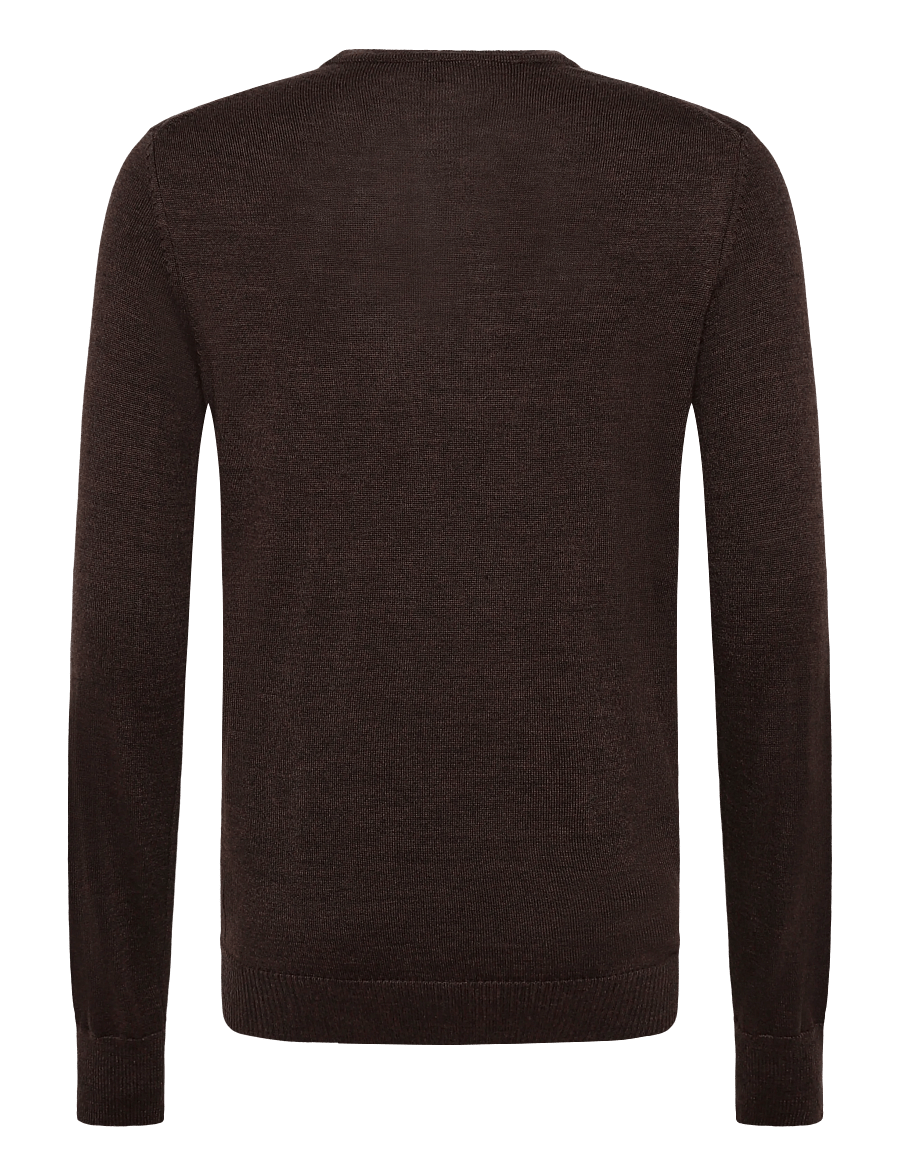 Bruun & Stengade - BS Jupiter Regular Fit Knitwear - rundhals - dark brown - 1