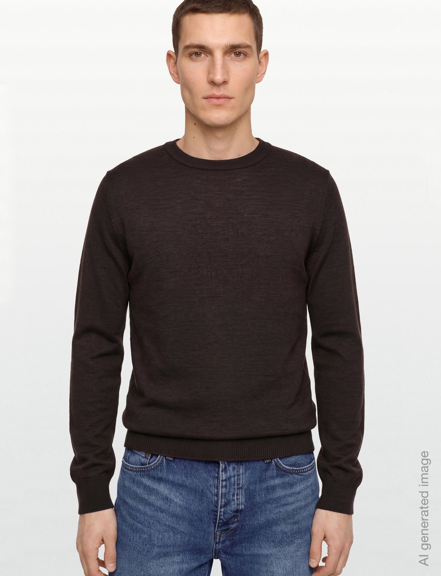 Bruun & Stengade - BS Jupiter Regular Fit Knitwear - rundhals - dark brown - 3