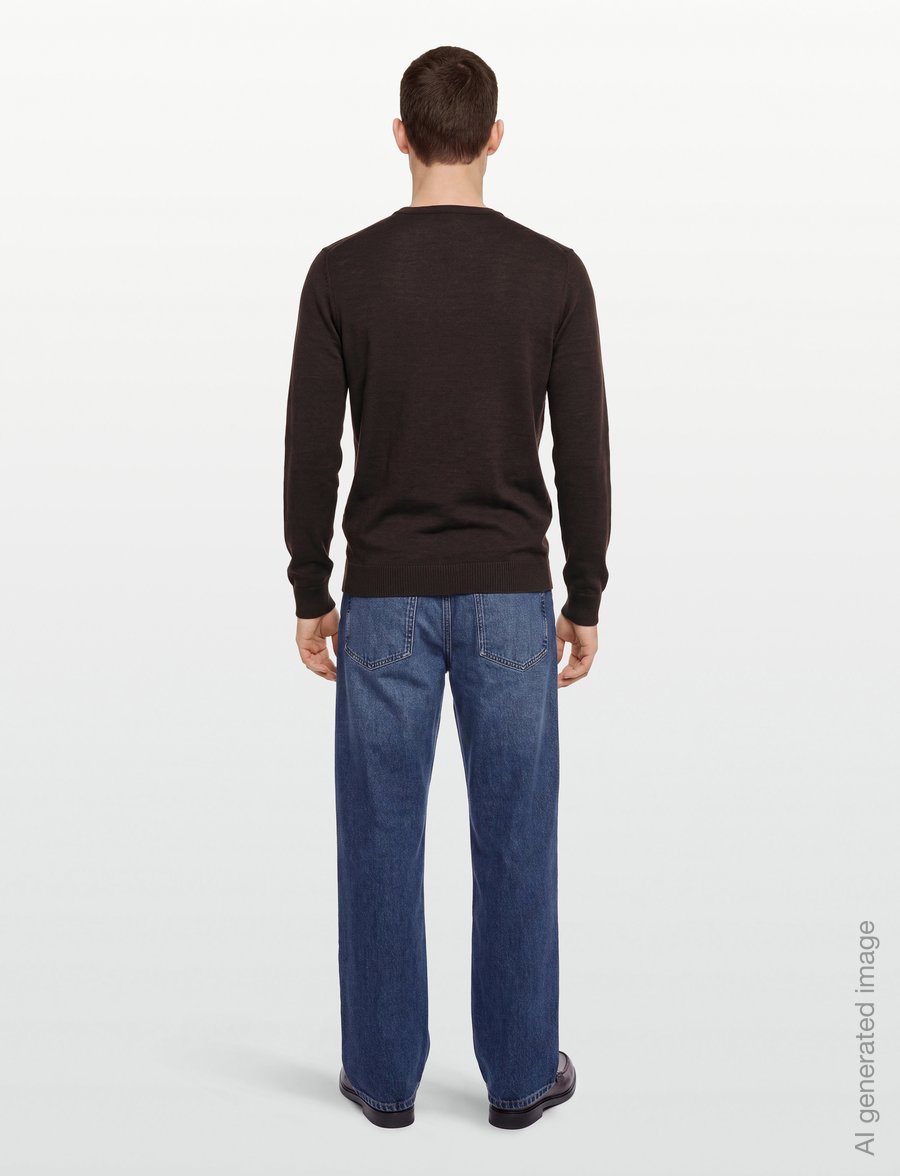 Bruun & Stengade - BS Jupiter Regular Fit Knitwear - rundhals - dark brown - 4