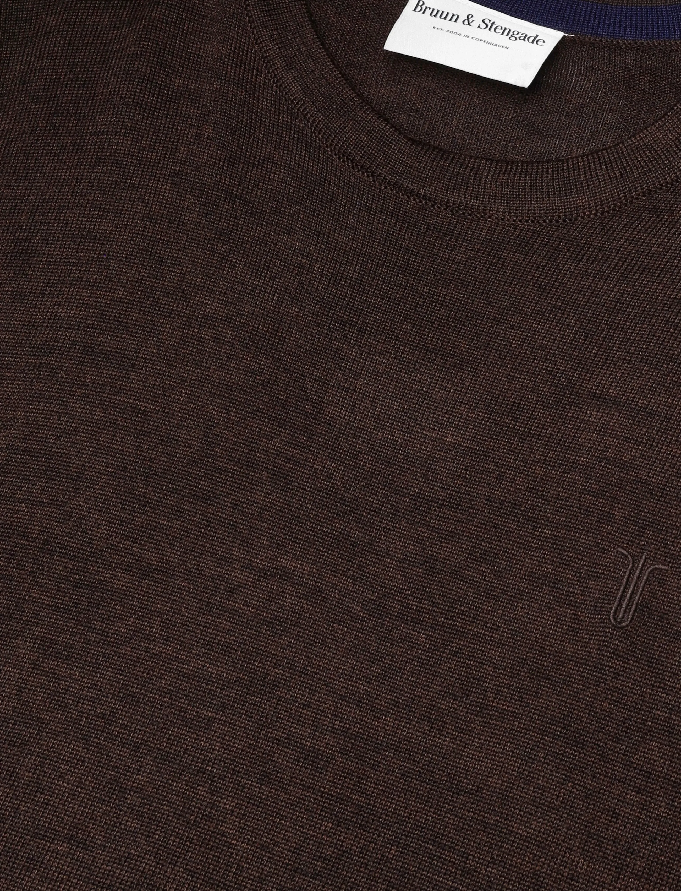 Bruun & Stengade - BS Jupiter Regular Fit Knitwear - rundhals - dark brown - 2