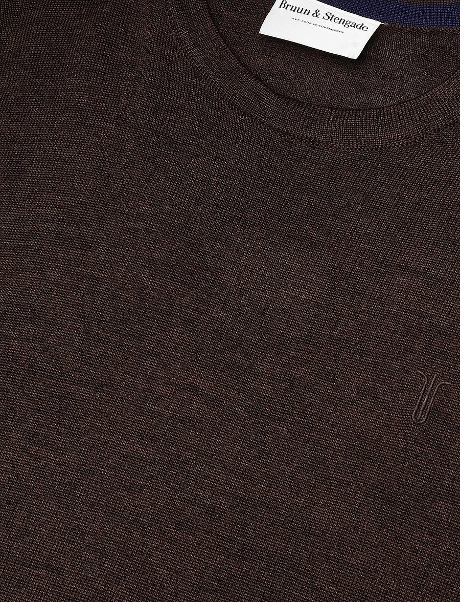 Bruun & Stengade - BS Jupiter Regular Fit Knitwear - rundhals - dark brown - 2