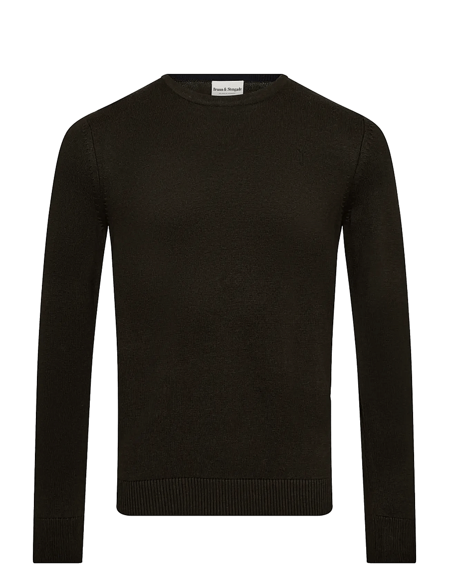 Bruun & Stengade - BS Jupiter Regular Fit Knitwear - rundhalsad - green - 0