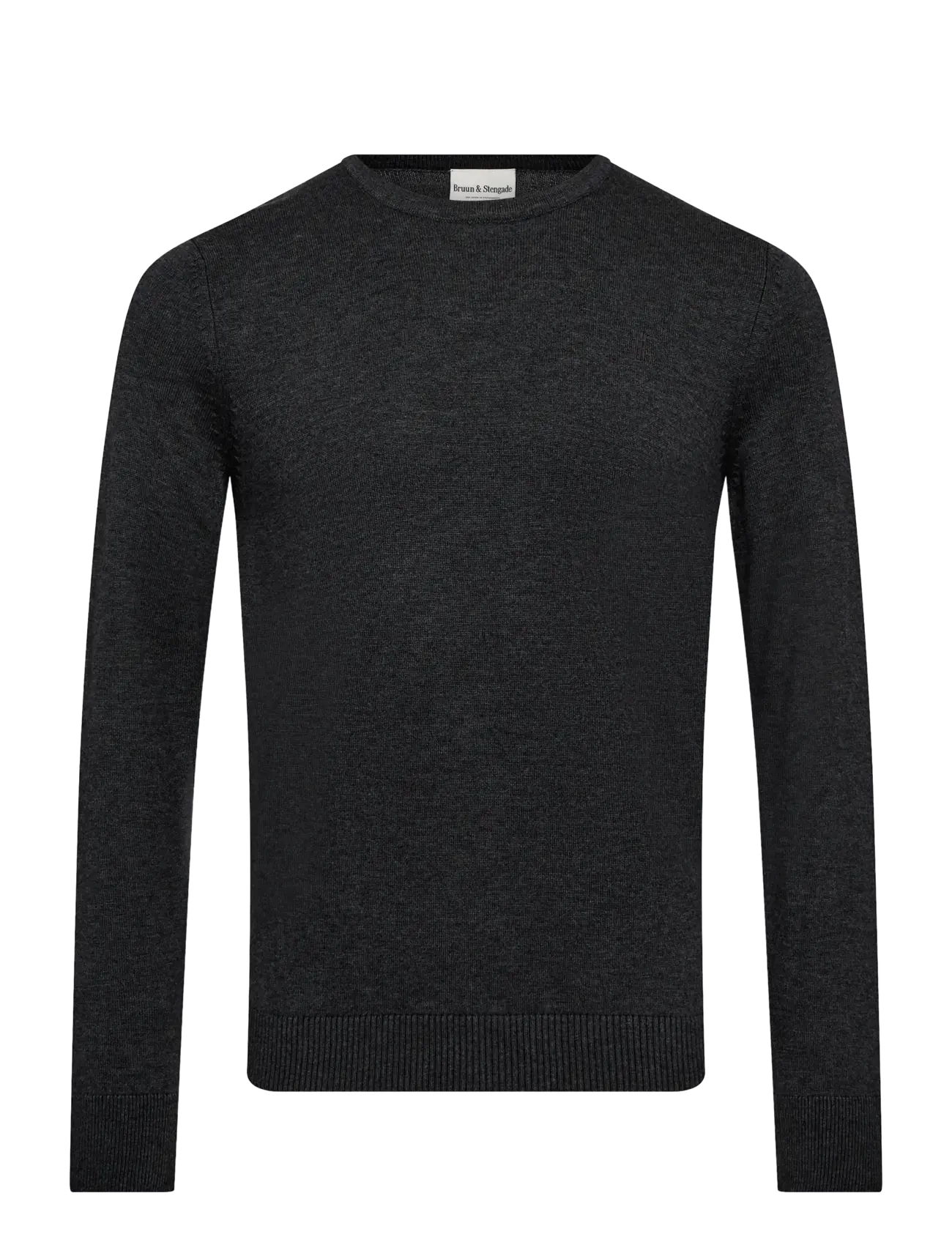 Bruun & Stengade BS Jupiter Regular Fit Knitwear - Rundhals - GREY / grey