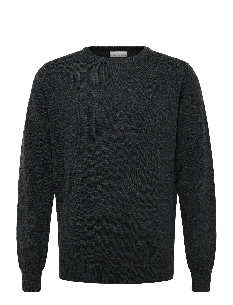 Bruun & Stengade - BS Jupiter Regular Fit Knitwear - rundhals - grey - 1