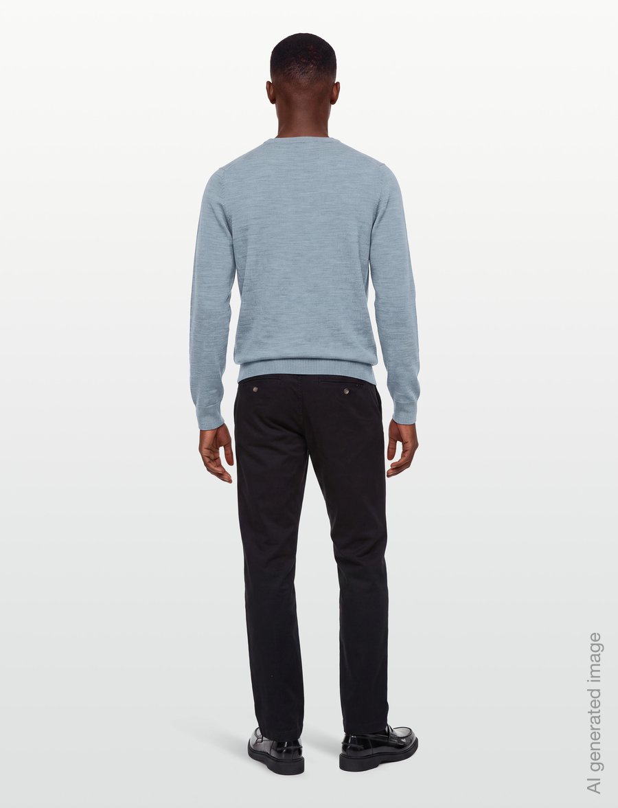 Bruun & Stengade - BS Jupiter Regular Fit Knitwear - rundhals - light blue - 4