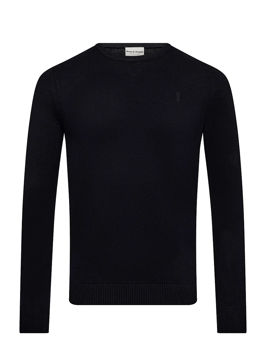Bruun & Stengade - BS Jupiter Regular Fit Knitwear - rund hals - navy - 0
