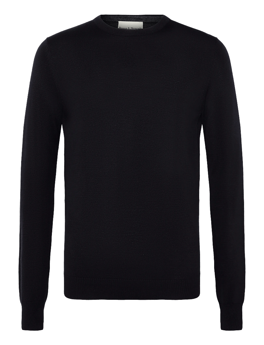 Bruun & Stengade - BS Jupiter Regular Fit Knitwear - round necks - navy - 0