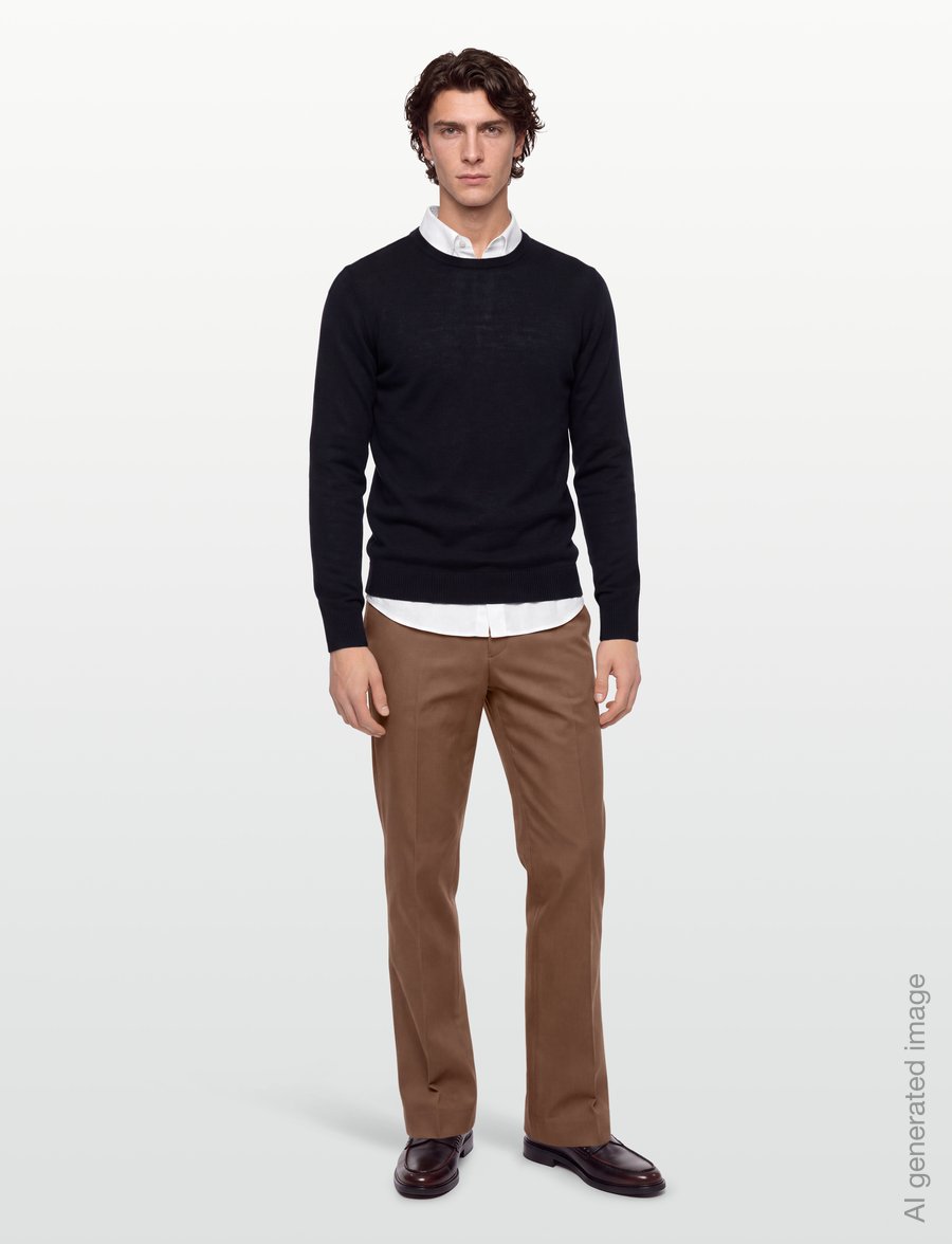 Bruun & Stengade - BS Jupiter Regular Fit Knitwear - rundhals - navy - 0