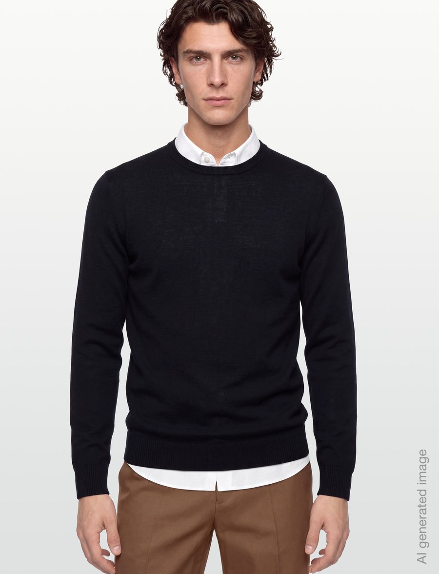 Bruun & Stengade - BS Jupiter Regular Fit Knitwear - rundhals - navy - 3