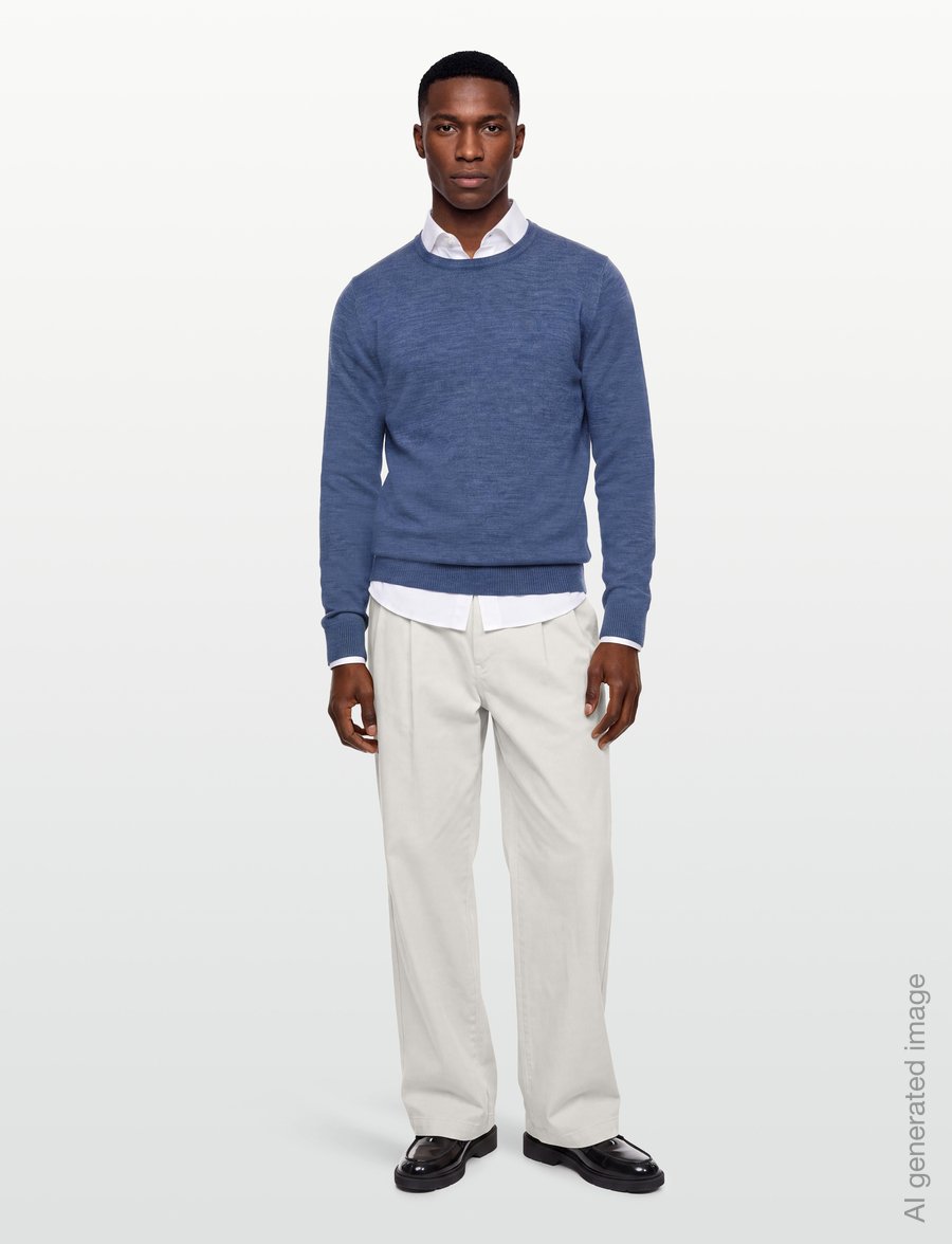 Bruun & Stengade - BS Jupiter Regular Fit Knitwear - rundhals - ocean - 0