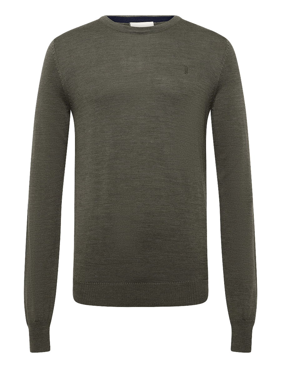 Bruun & Stengade - BS Jupiter Regular Fit Knitwear - rundhals - olive - 0