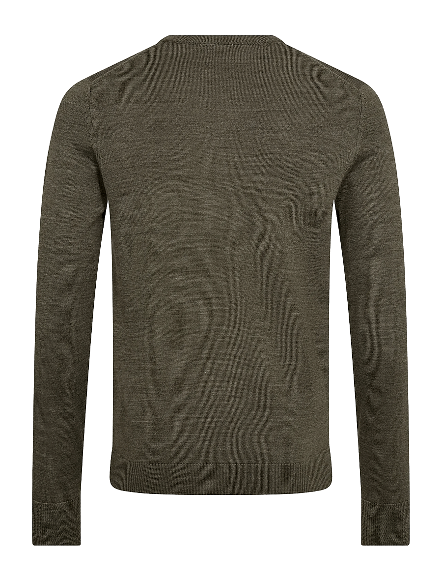 Bruun & Stengade - BS Jupiter Regular Fit Knitwear - rundhalsad - olive - 1