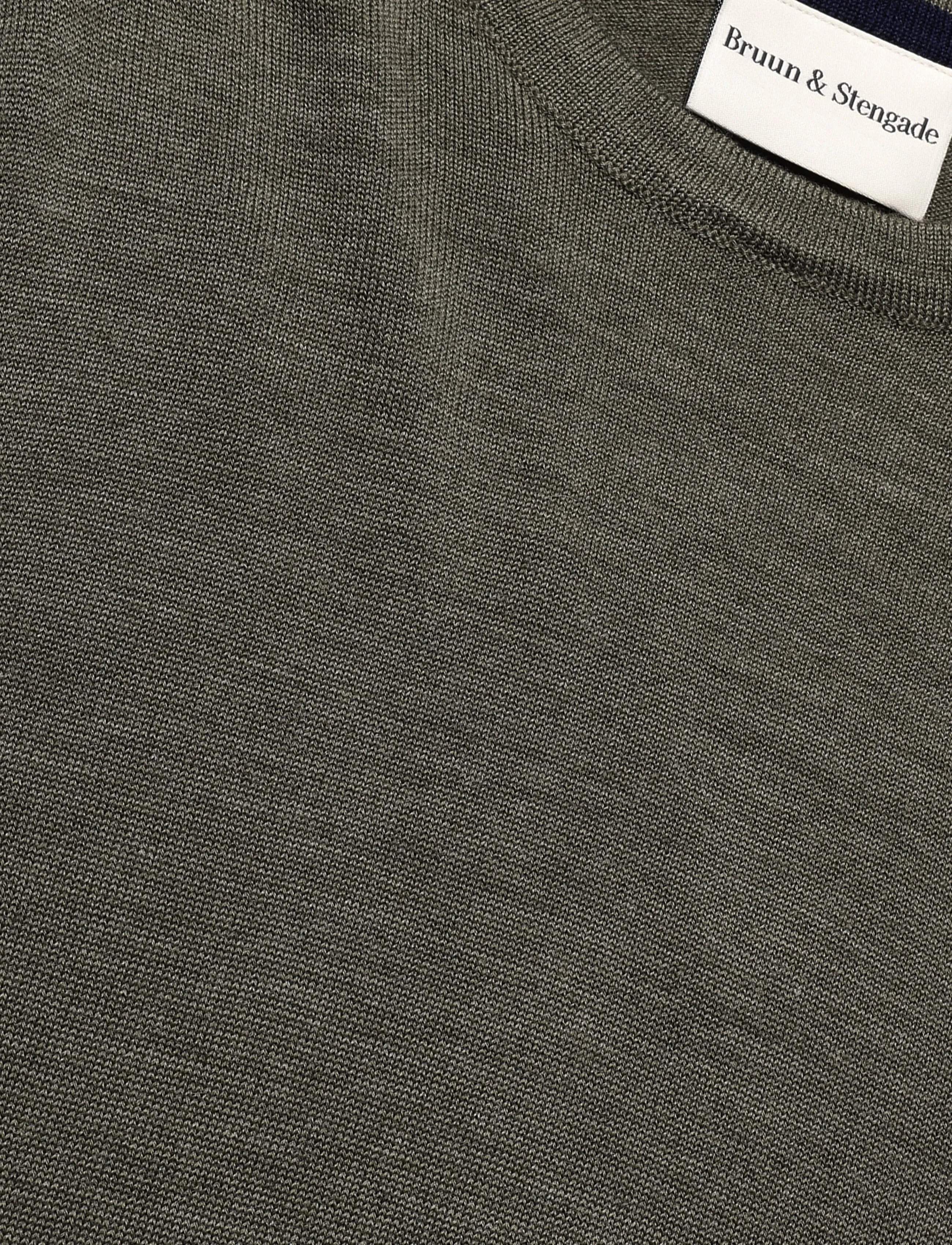 Bruun & Stengade - BS Jupiter Regular Fit Knitwear - rundhals - olive - 2