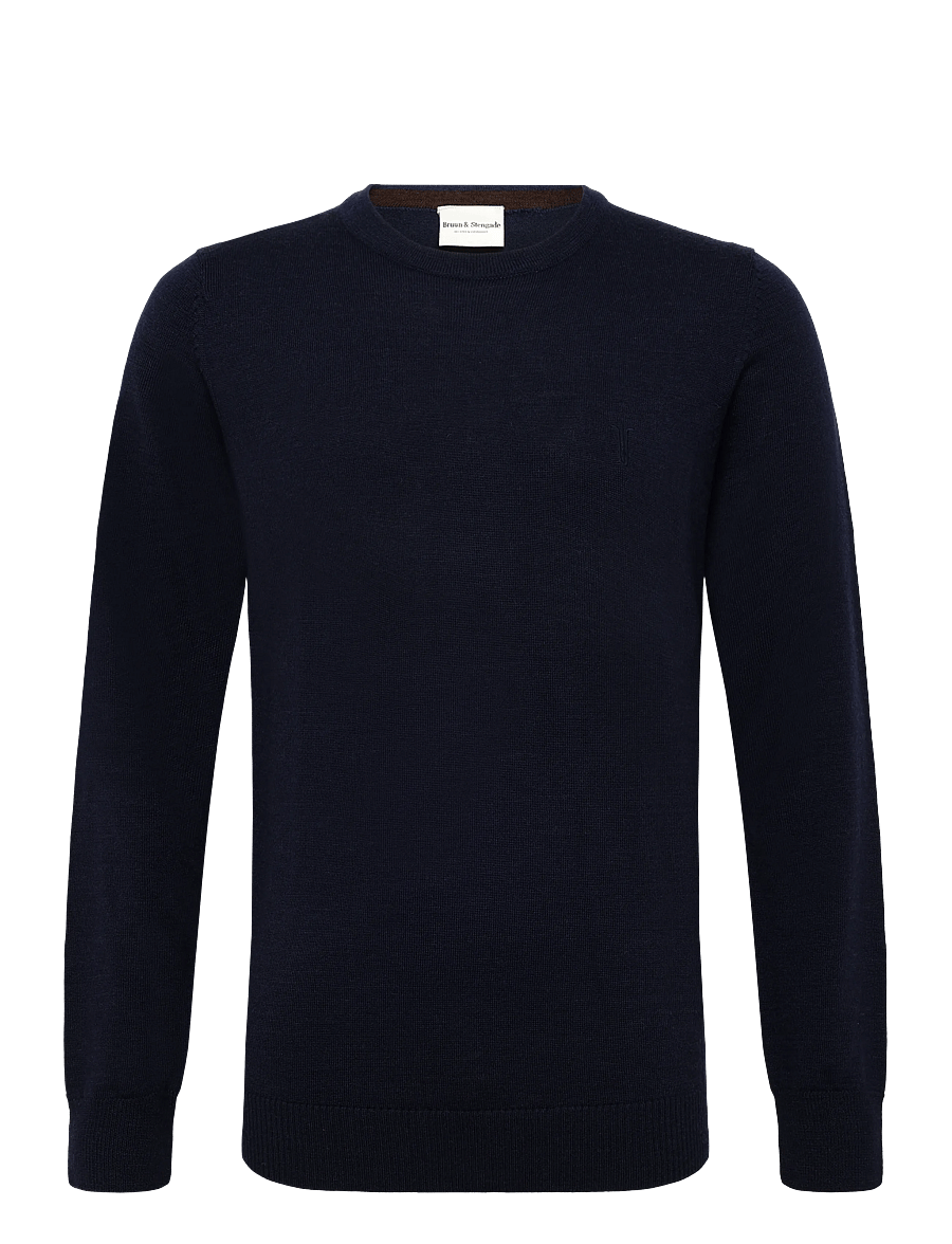 Bruun & Stengade - BS Jupiter Regular Fit Knitwear - rundhalsad - thunder - 1