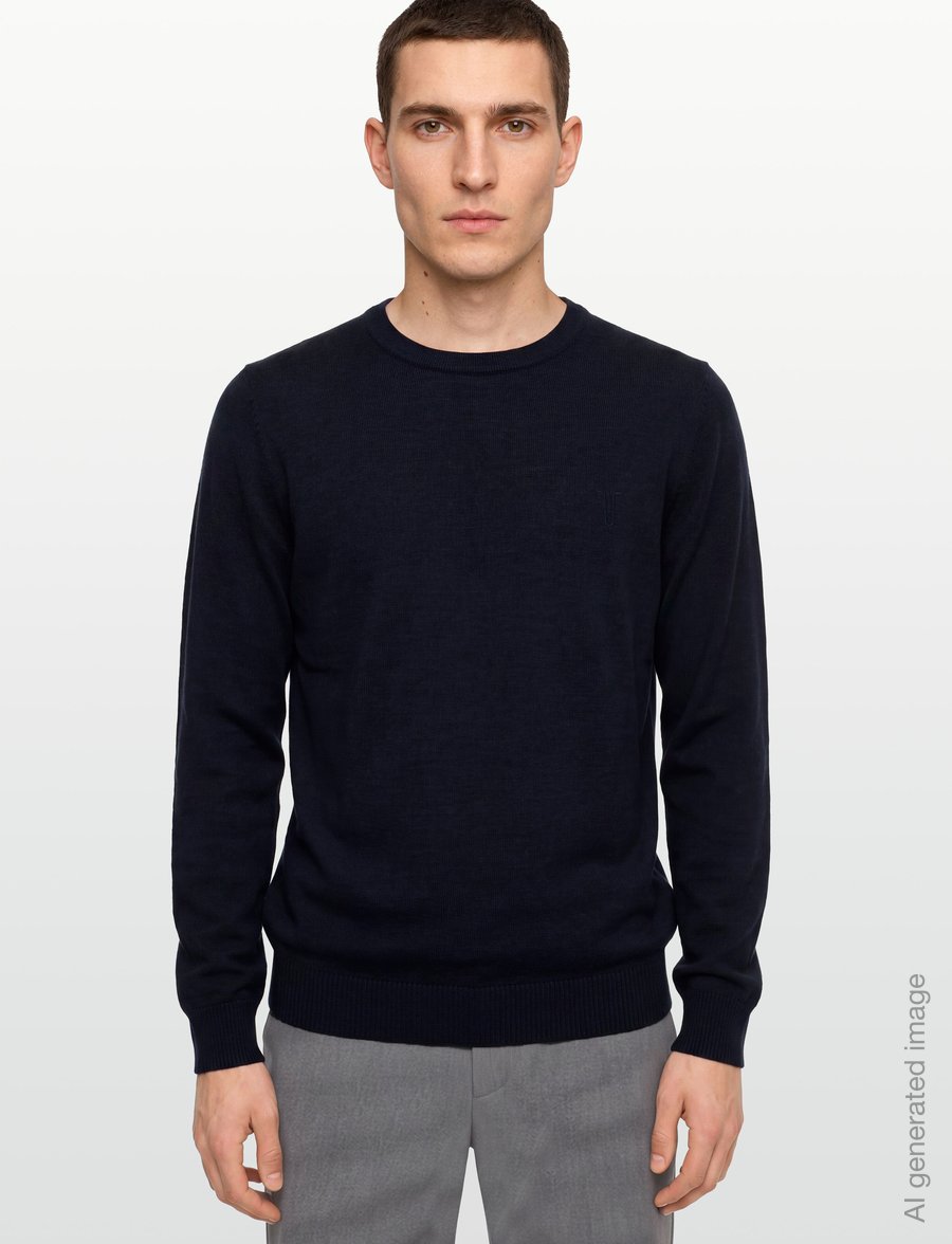 Bruun & Stengade - BS Jupiter Regular Fit Knitwear - rundhalsad - thunder - 3