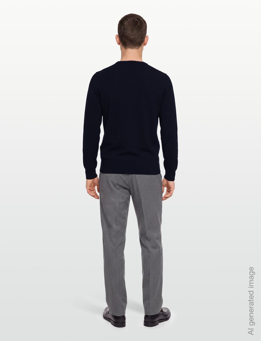 Bruun & Stengade - BS Jupiter Regular Fit Knitwear - rundhalsad - thunder - 4