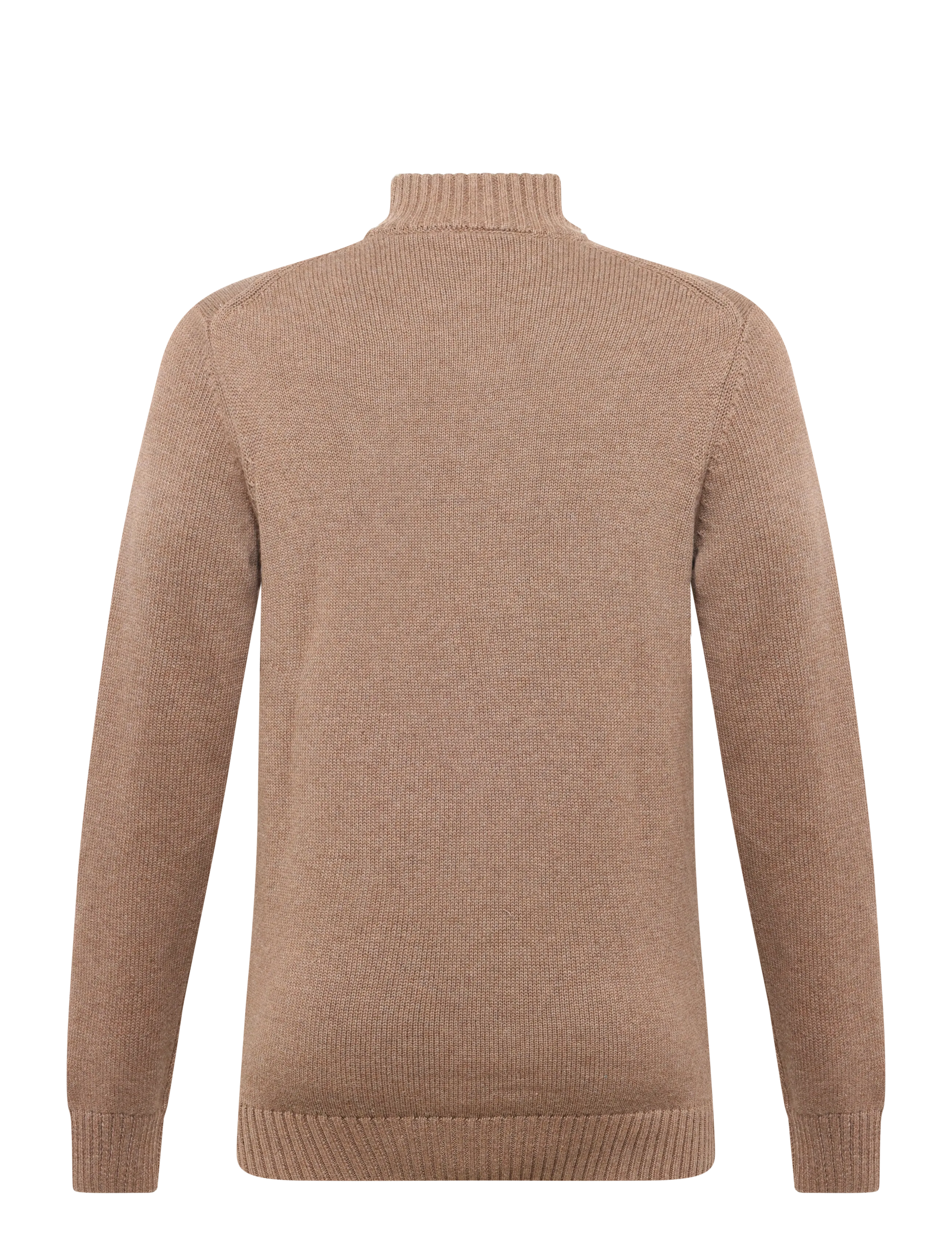 Bruun & Stengade - BS Cunha Regular Fit Knitwear - pullover mit halbem reißverschluss - brown - 2