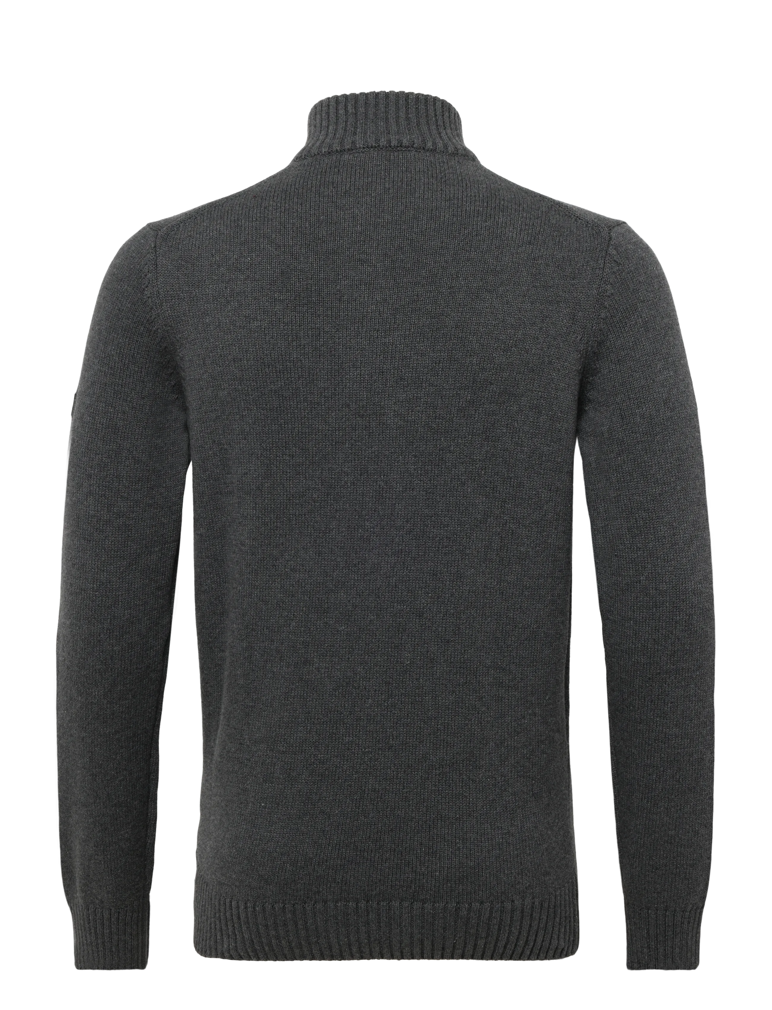 Bruun & Stengade - BS Cunha Regular Fit Knitwear - pullover mit halbem reißverschluss - grey - 1