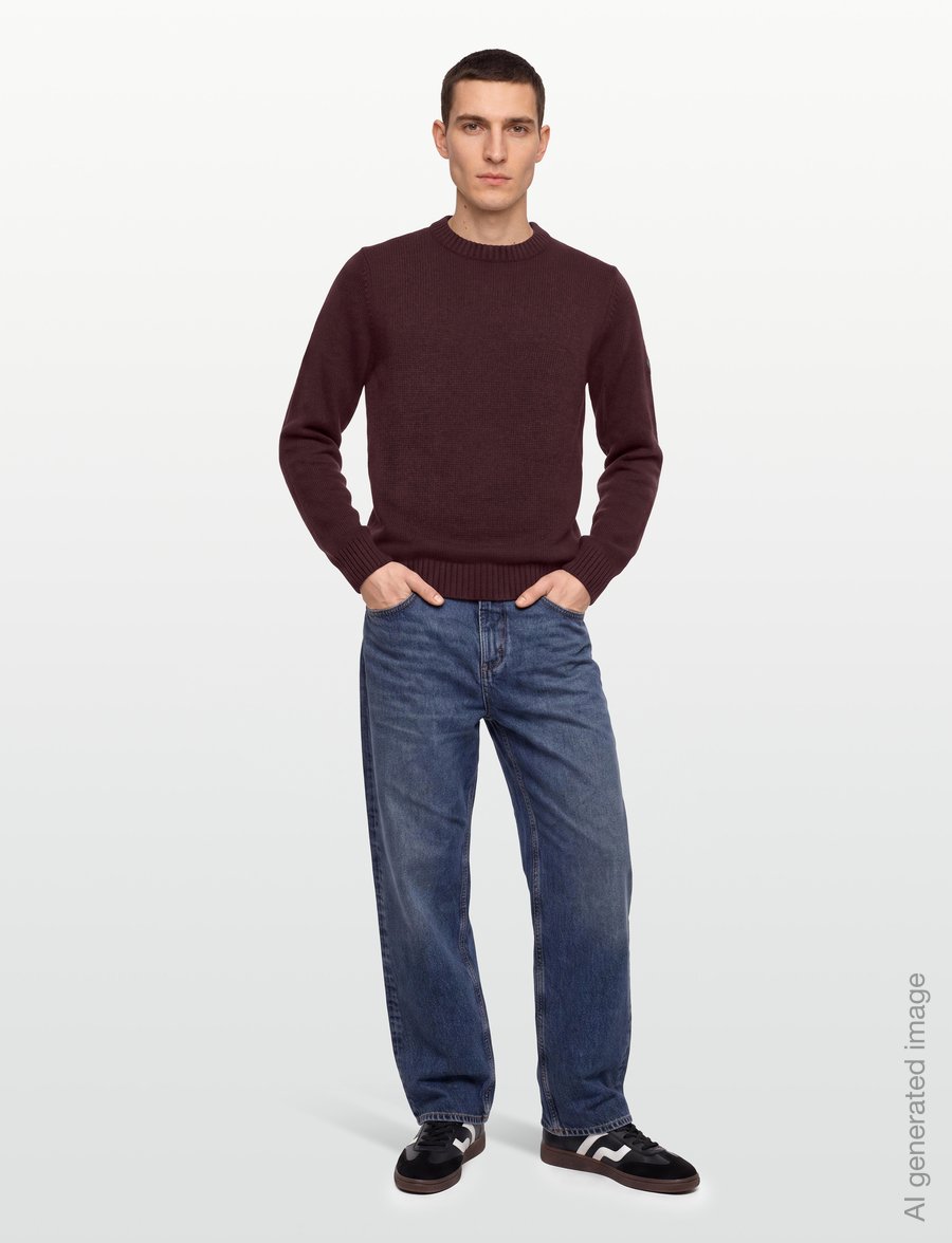 Bruun & Stengade - BS Rapa Regular Fit Knitwear - round necks - bordeaux - 0