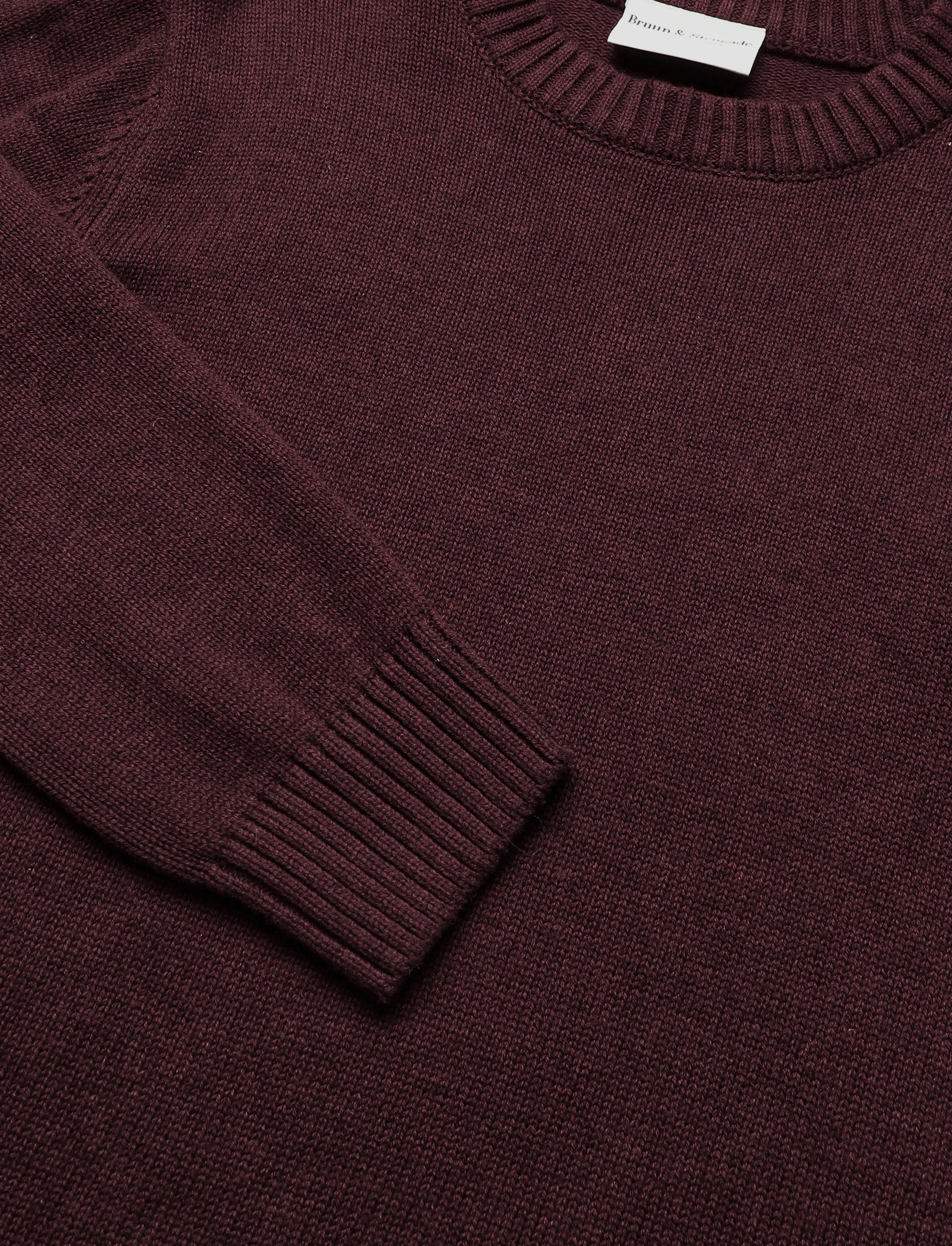 Bruun & Stengade - BS Rapa Regular Fit Knitwear - rundhals - bordeaux - 5