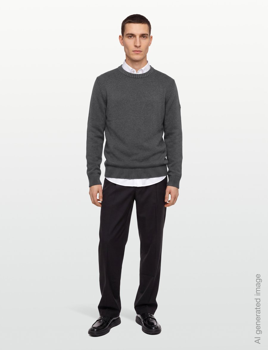 Bruun & Stengade - BS Rapa Regular Fit Knitwear - round necks - grey - 0