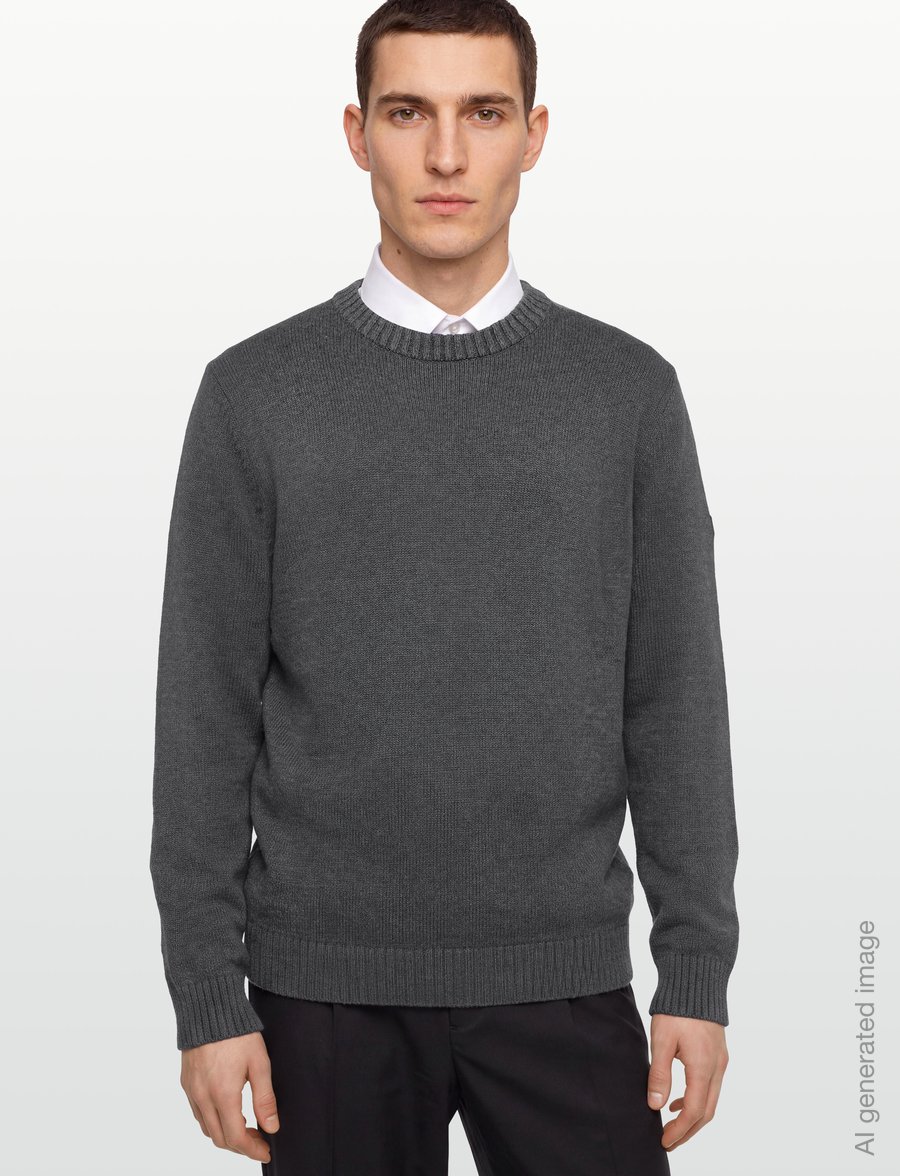 Bruun & Stengade - BS Rapa Regular Fit Knitwear - round necks - grey - 3