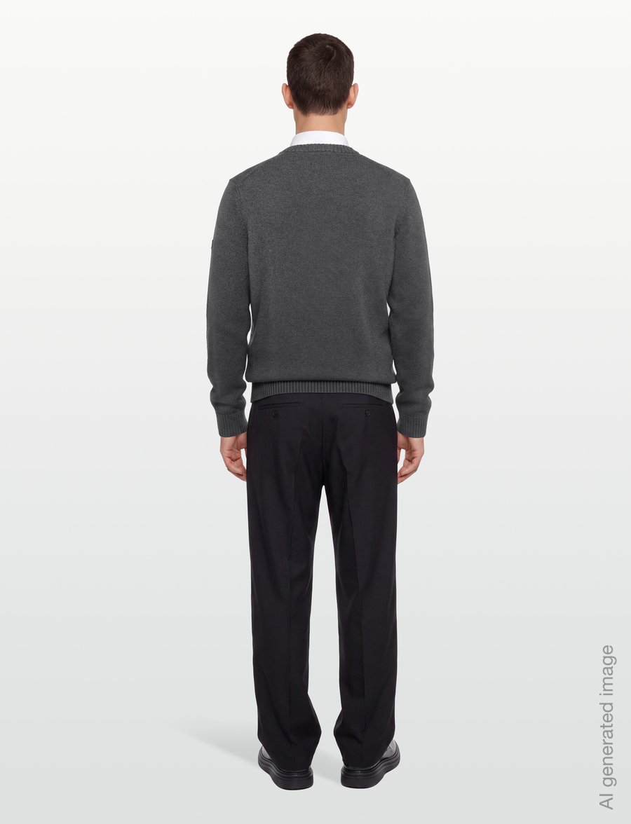 Bruun & Stengade - BS Rapa Regular Fit Knitwear - round necks - grey - 4