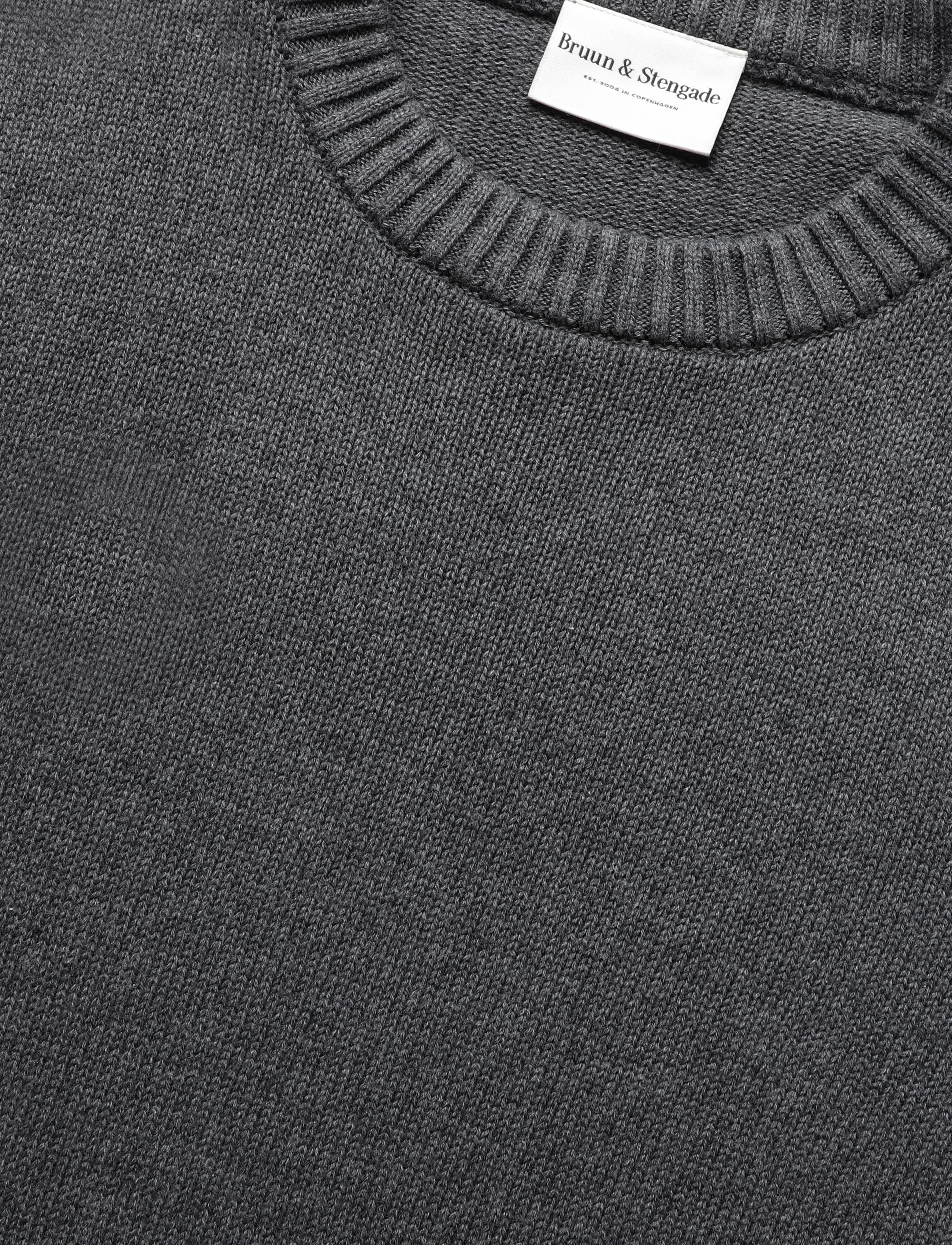 Bruun & Stengade - BS Rapa Regular Fit Knitwear - rundhals - grey - 5