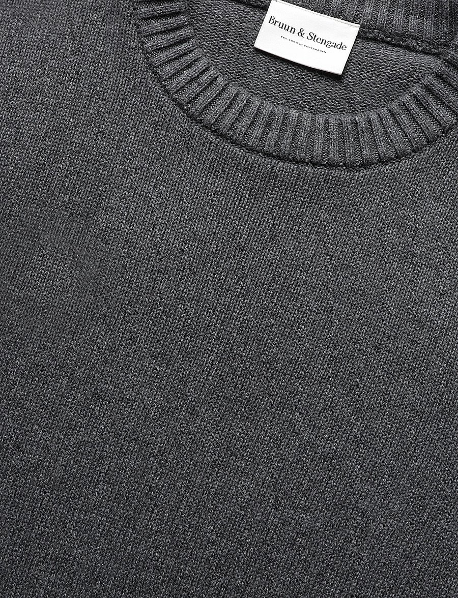 Bruun & Stengade - BS Rapa Regular Fit Knitwear - round necks - grey - 5