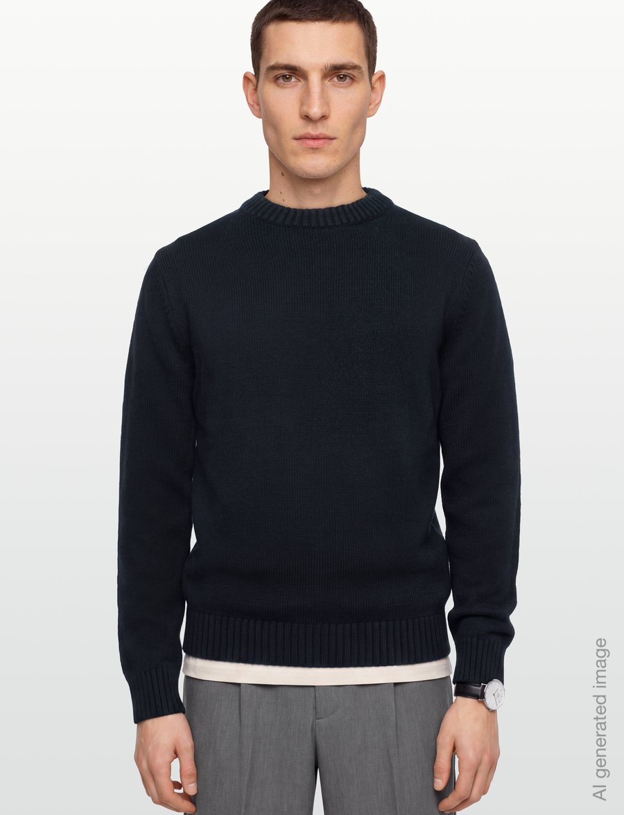 Bruun & Stengade - BS Rapa Regular Fit Knitwear - rundhals - navy - 3