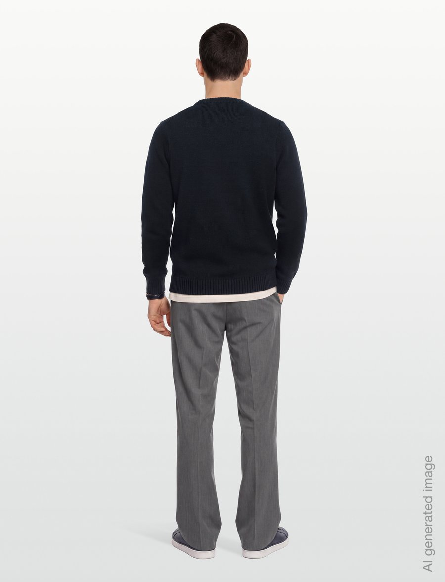 Bruun & Stengade - BS Rapa Regular Fit Knitwear - rundhals - navy - 4
