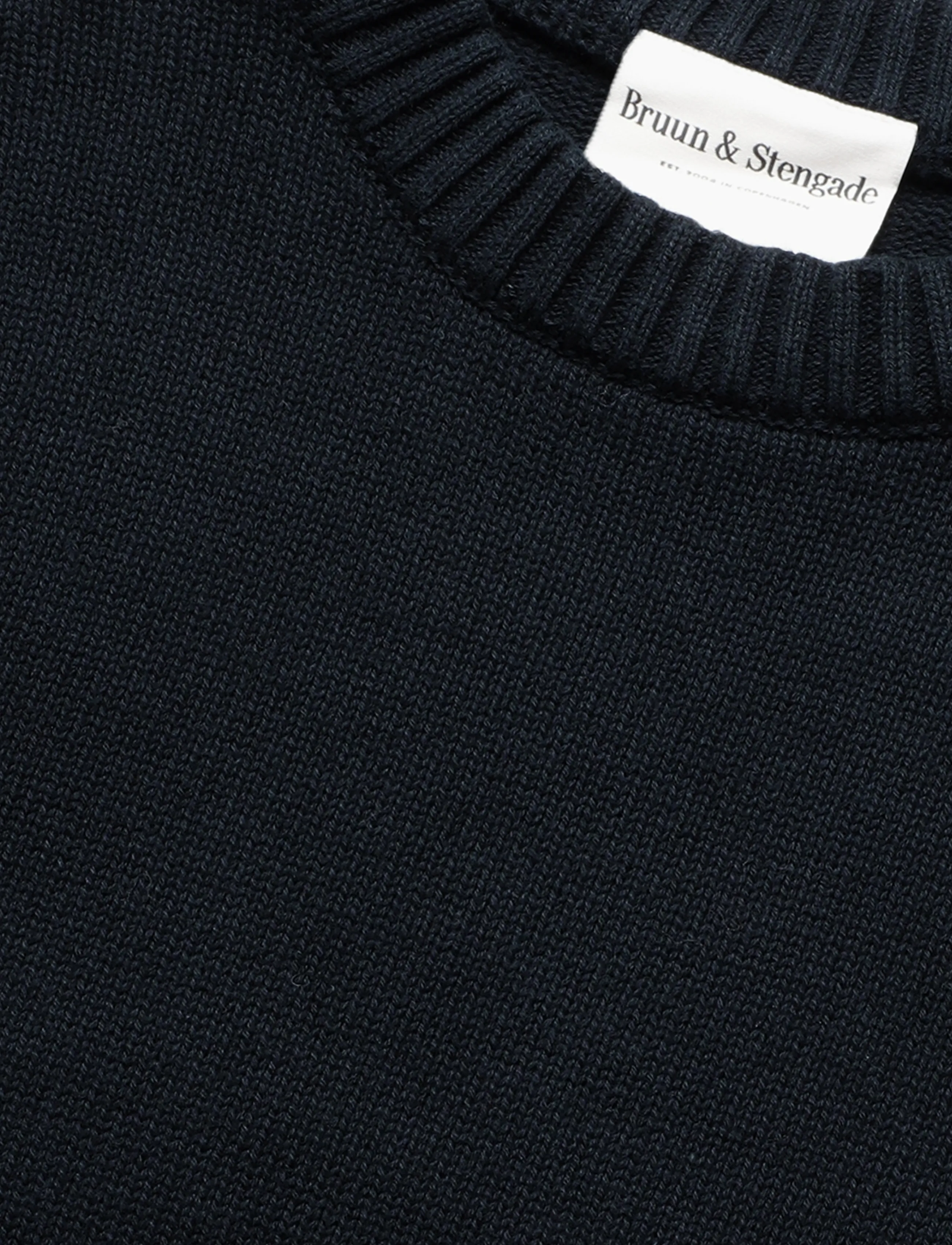 Bruun & Stengade - BS Rapa Regular Fit Knitwear - rundhalsad - navy - 5