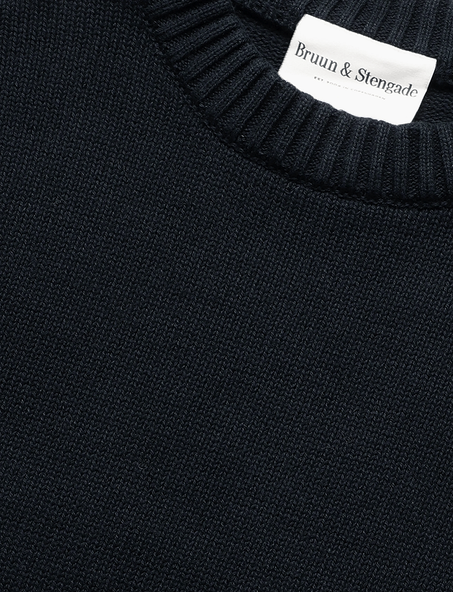 Bruun & Stengade - BS Rapa Regular Fit Knitwear - rundhals - navy - 5