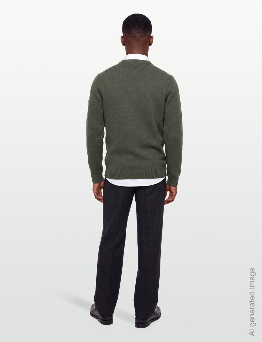 Bruun & Stengade - BS Rapa Regular Fit Knitwear - round necks - olive - 4