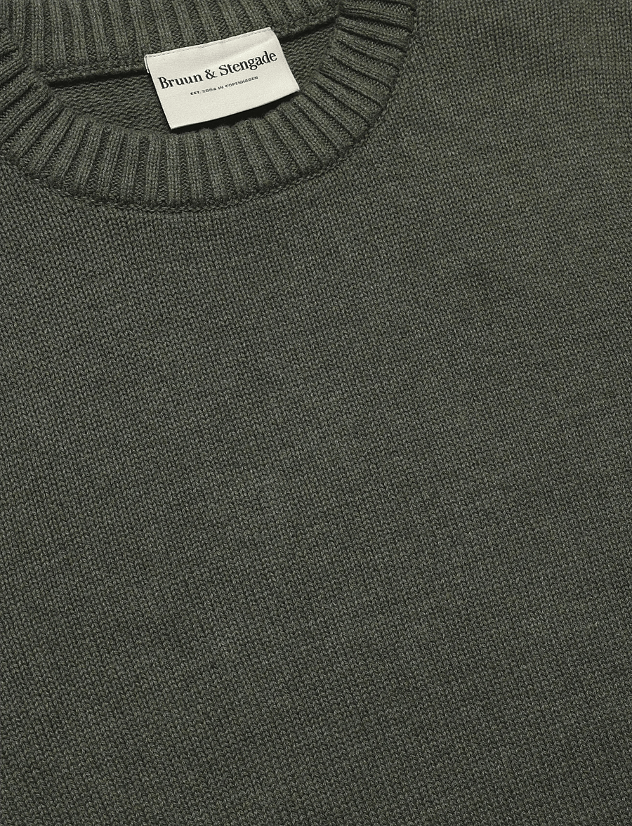 Bruun & Stengade - BS Rapa Regular Fit Knitwear - round necks - olive - 5
