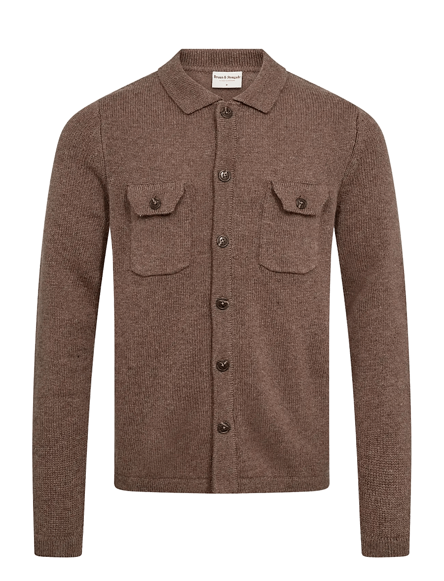 Bruun & Stengade - BS Moldova Regular Fit Knitwear - koftor - mink - 1
