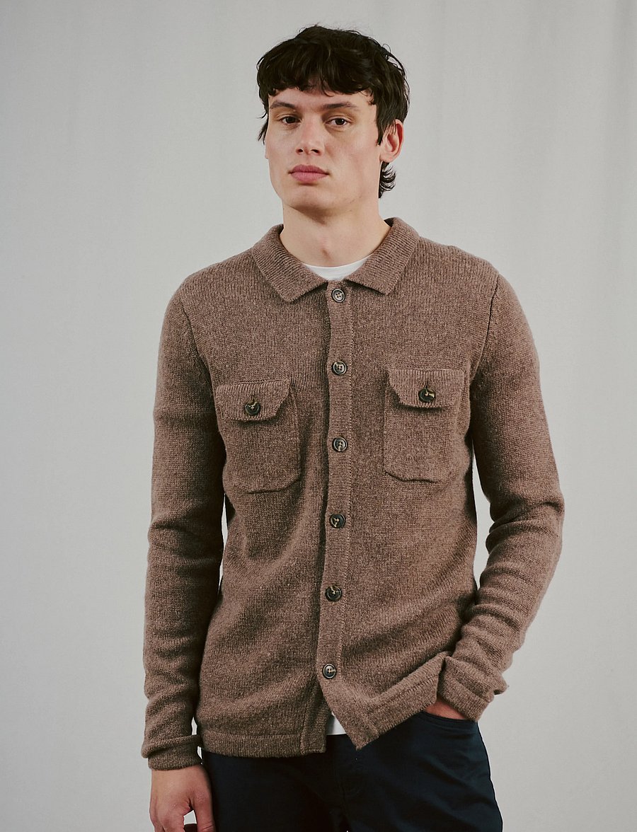 Bruun & Stengade - BS Moldova Regular Fit Knitwear - koftor - mink - 4